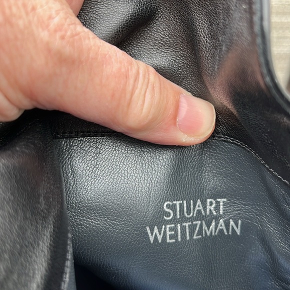 STUART WIETZMAN LADIES BLACK SMOOTH/TEXTURED OVER KNEE BOOTS-6.5 - Picture 10 of 15